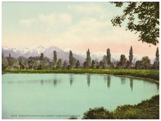 Wasatch Range from Liberty Park, Salt Lake City 0400-2381