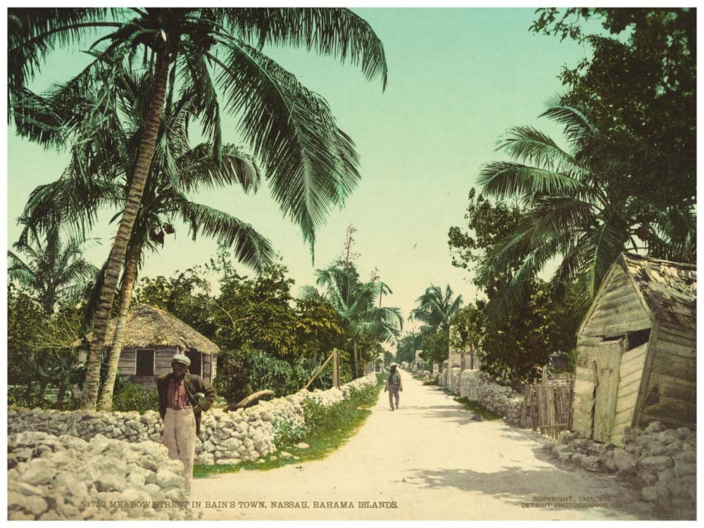 Meadow Street in Baun's Town, Nassau, Bahama Islands 0400-2422