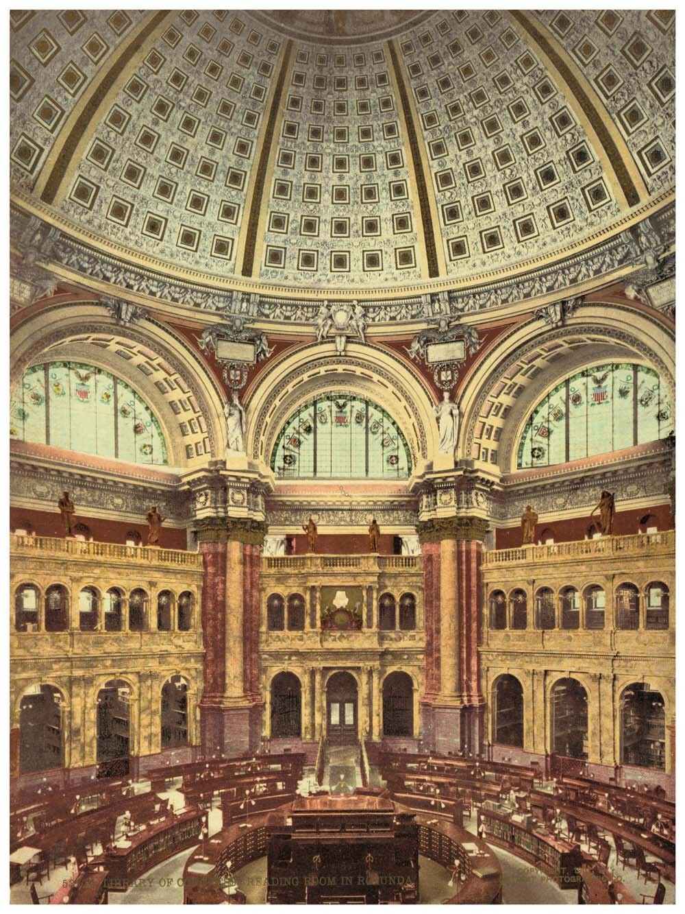 Library of Congress, Reading Room in rotunda 0400-2433