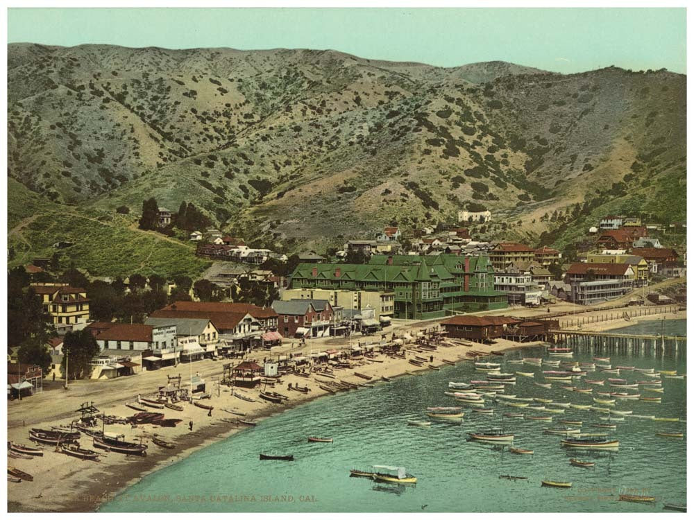 The beach of Avalon, Santa Catalina Island, Cal. 0400-2497