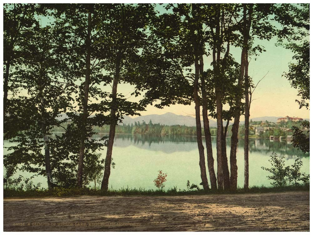 A glimpse of Mirror Lake, Adirondack Mountains 0400-2515