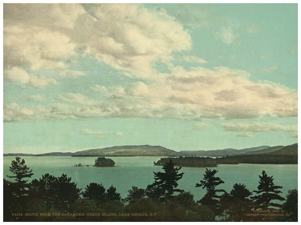 South from the Sagamore, Green Island, Lake George, N.Y. 0400-2564