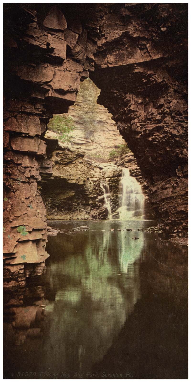 Falls in Nay Aug Park, Scranton, Pa. 0400-2598