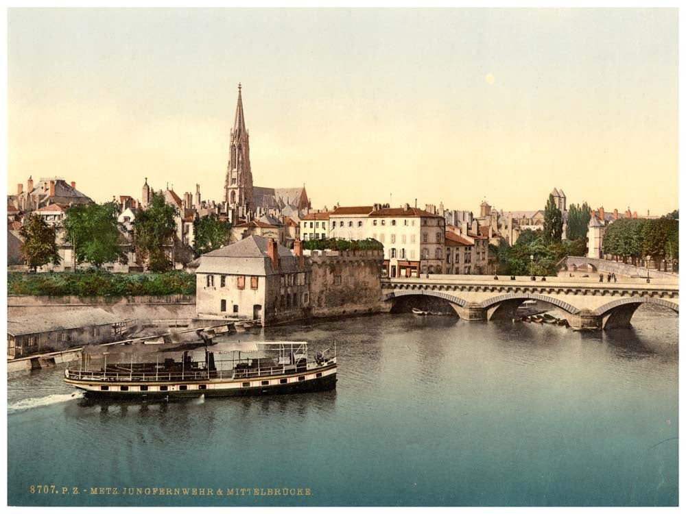 Middle Bridge, Metz, Alsace Lorraine, Germany 0400-2872