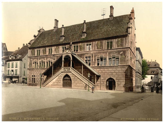 Hotel de Ville (town hall), Mulhausen, Alsace Lorraine, Germany 0400-2874