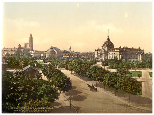 Imperial Palace, theater and cathedral, Alsace Lorraine, Germany 0400-2883