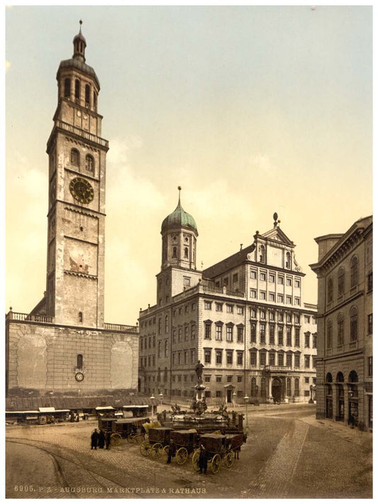 Market place, Augsburg, Bavaria, Germany 0400-2904