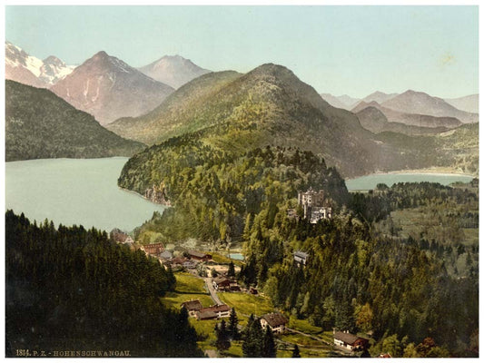 Castle Hohenschwangau and Algau Alps, Bavaria, Germany 0400-2914