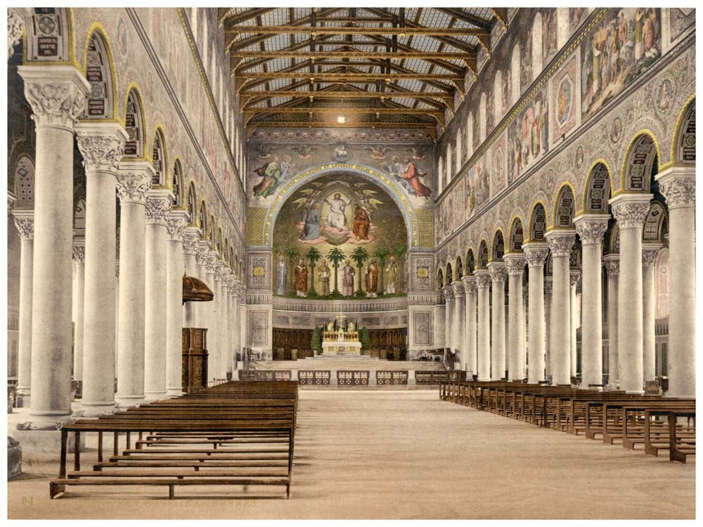 Interior, Basilica Church (i.e. Basilica of St. Boniface), Munich, Bavaria, Germany 0400-2941