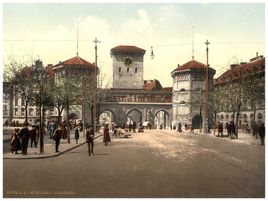 Isar Gate, Munich, Bavaria, Germany 0400-2946