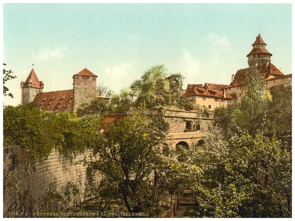 Vestnerthor (i.e. Vestner Tor), with imperial stables, Nuremberg, Bavraria, Germany 0400-2958