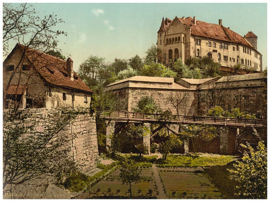 Castle, (west side), Nuremberg, Bavaria, Germany 0400-2963