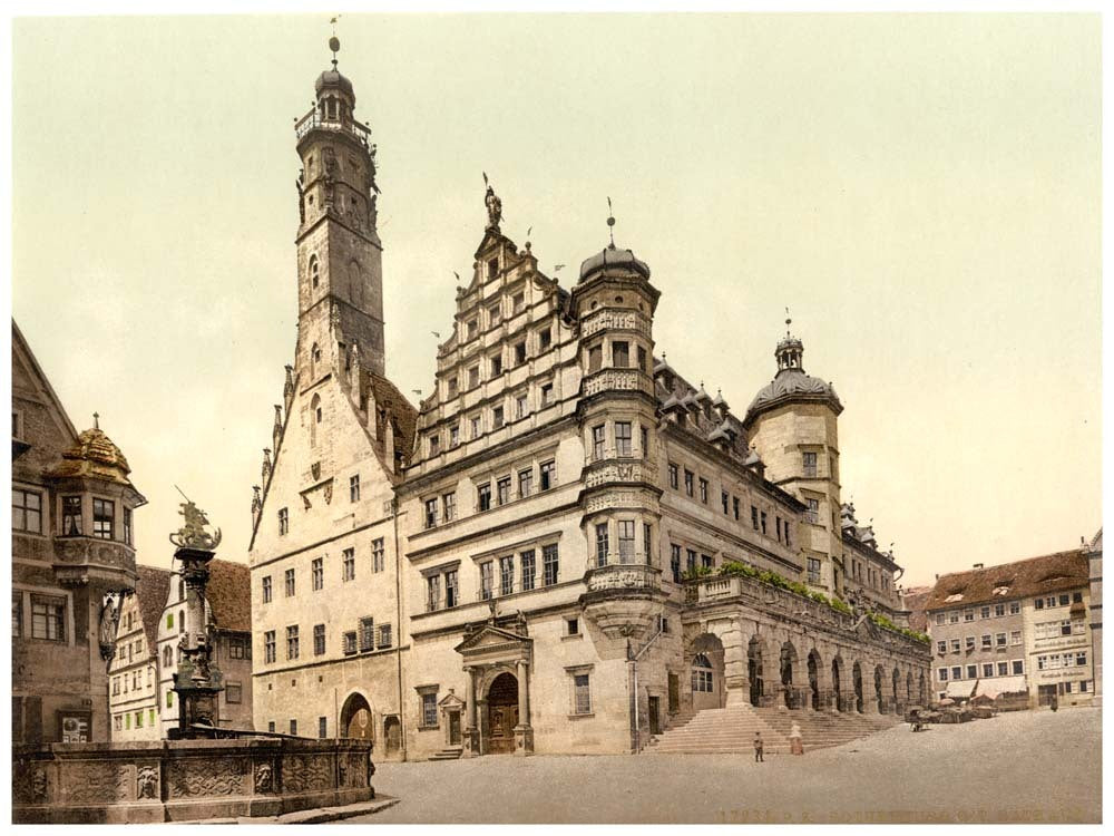 Town Hall, Rothenburg (i.e. ob der Tauber), Bavaria, Germany 0400-2974