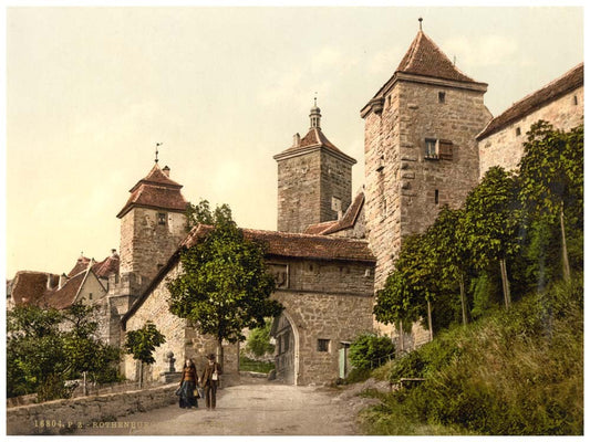 Entrance to Kobolzeller (i.e. Kibilzeller Tor), Rothenburg (i.e. ob der Tauber), Bavaria, Germany 0400-2986