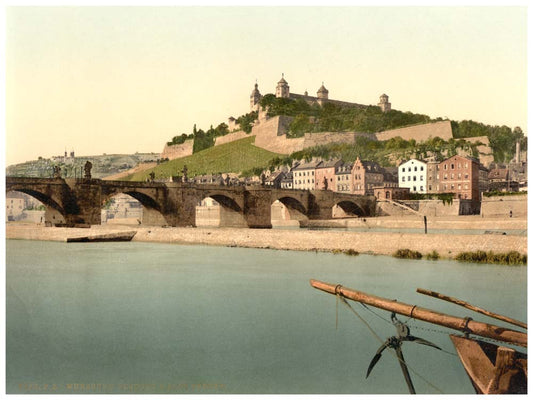 Fort and old bridge, Wurzburg, Bavaria, Germany 0400-2993