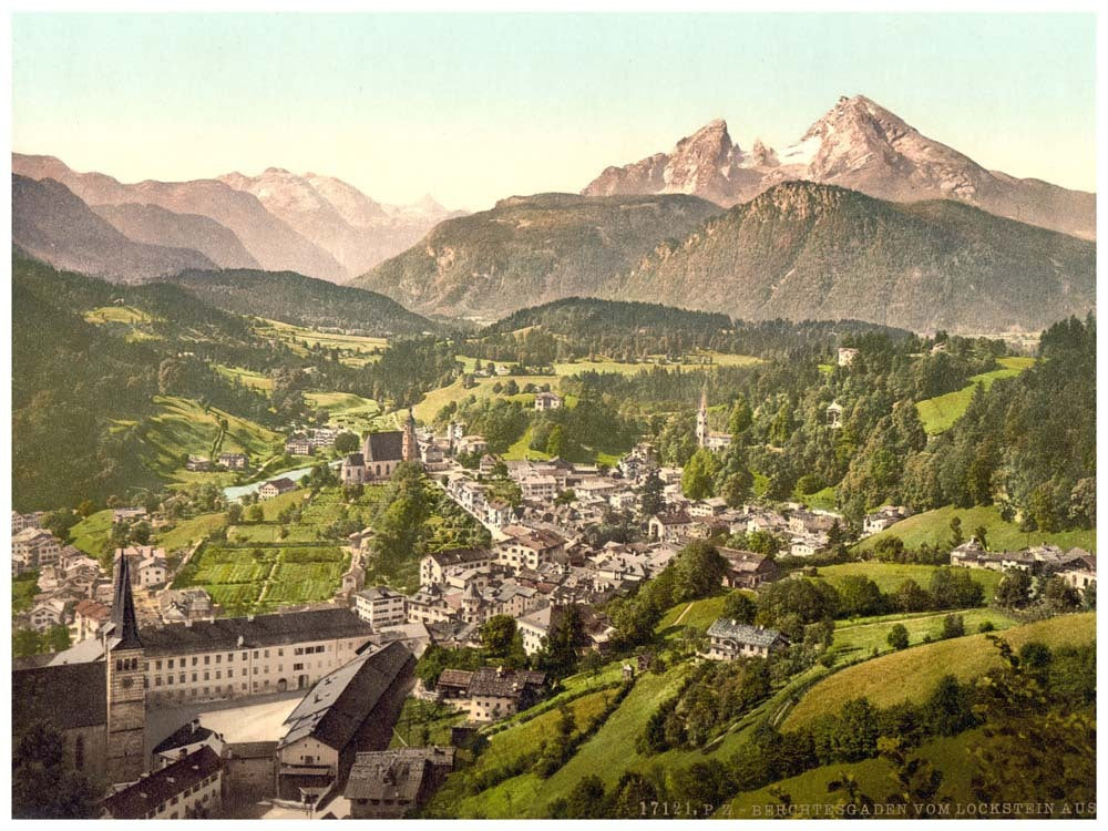 Berchtesgaden from Lochstein, Upper Bavaria, Germany 0400-2995
