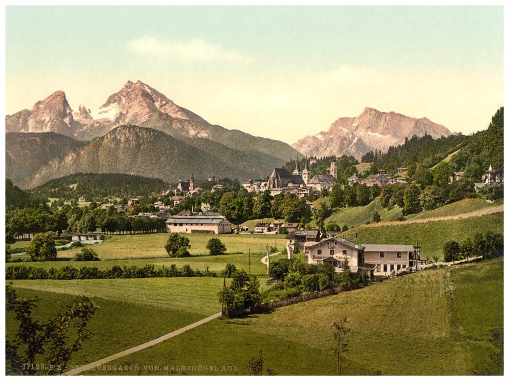 Berchtesgaden from Malerhugel, Upper Bavaria, Germany 0400-2997