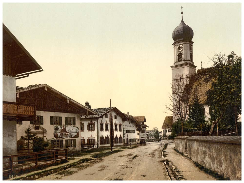 Oberammergau, general view, Upper Bavaria, Germany 0400-3308