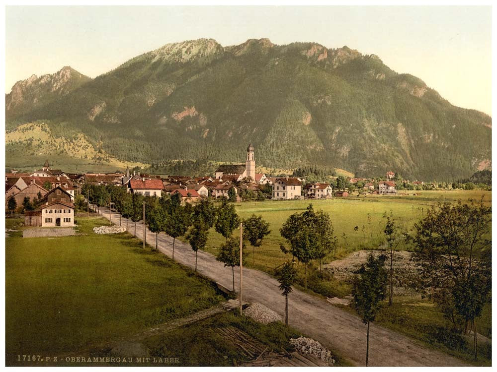 Oberammergau with Laber, Upper Bavaria, Germany 0400-3312