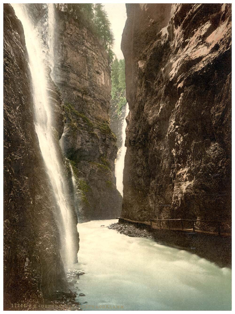 Partnachklamm, general view, Upper Bavaria, Germany 0400-3324