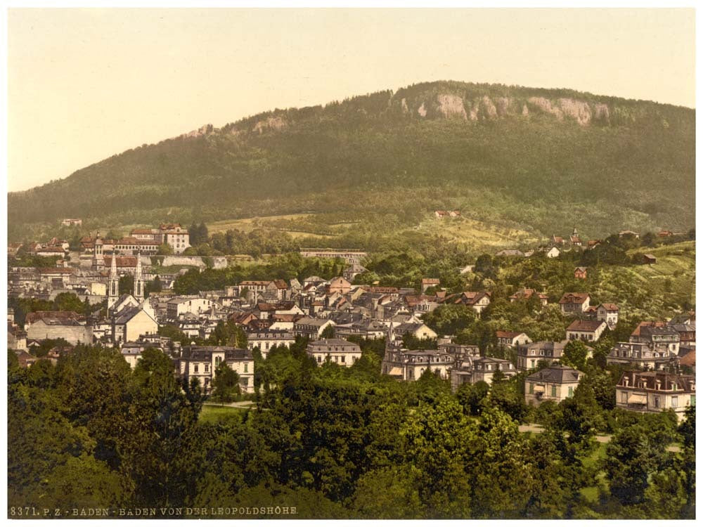 View from the Leopoldshoehe, Baden-Baden, Baden, Germany 0400-3362