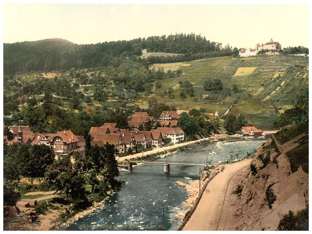 Eberstein Castle and the Murg, Baden-Baden, Baden, Germany 0400-3365