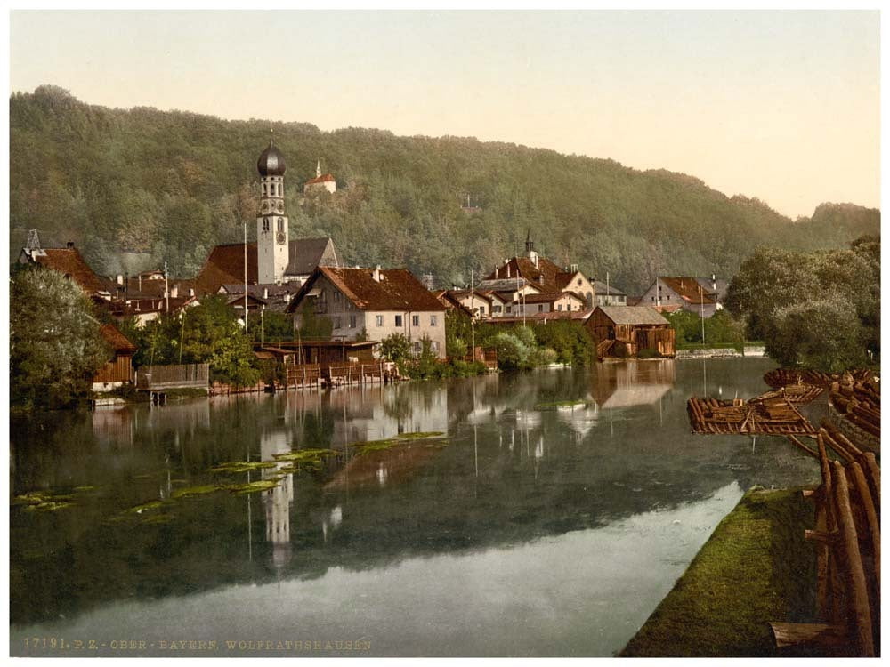 Wolfrathshausen (i.e. Wolfratshausen), Upper Bavaria, Germany 0400-3375