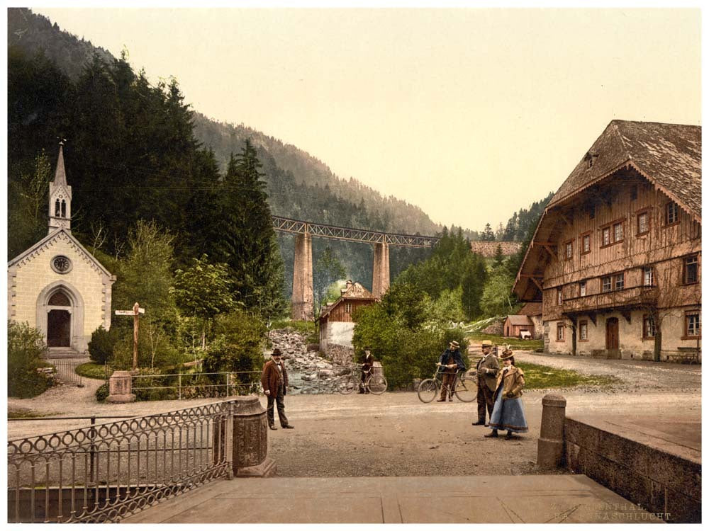 Entrance to gorge, Hollenthal, Black Forest, Germany 0400-3382