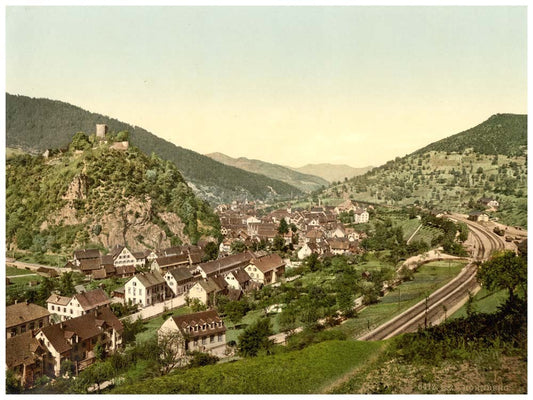 Hornberg, general view, Black Forest, Baden, Germany 0400-3385