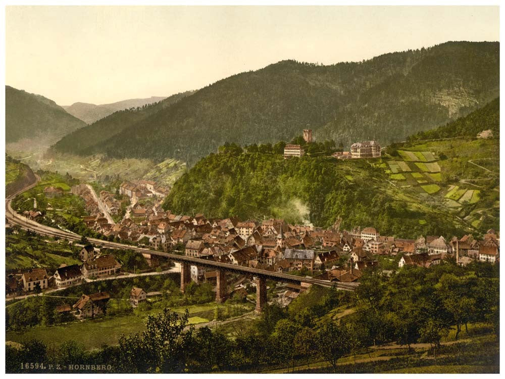 Hornberg, general view, Black Forest, Baden, Germany 0400-3386