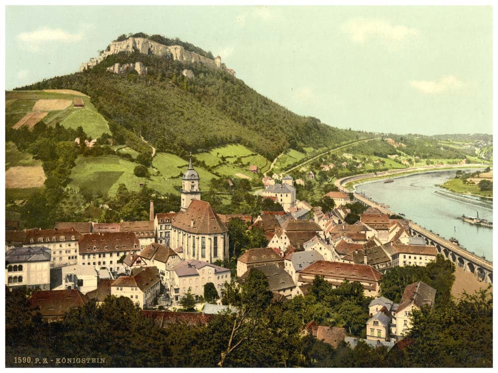 Konigstein and fortress, Saxony, Germany 0400-3563