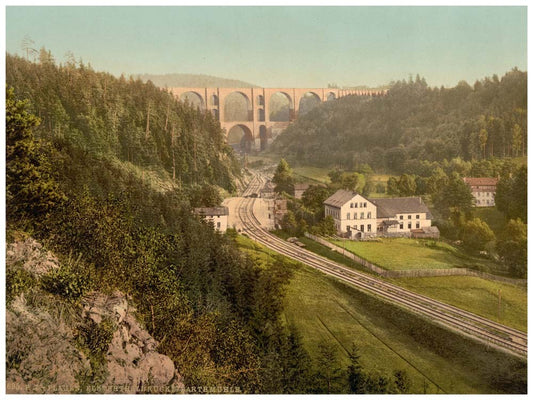 Elster Valley Bridge and the Barth Mill, Plauen, Saxony, Germany 0400-3580