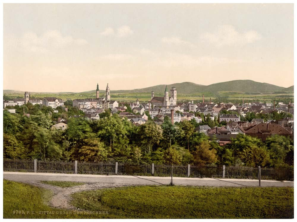 Zittau, towards the Jeschken, Saxony, Germany 0400-3592