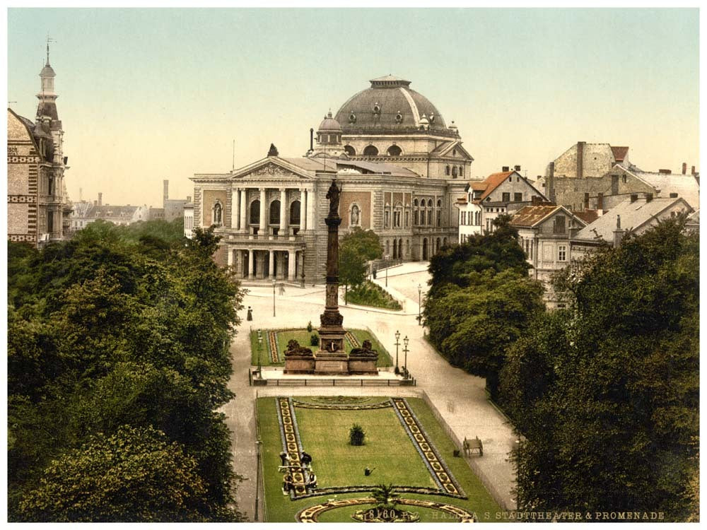 Theatre and Promenade, Halle, German Saxony, Germany 0400-3598