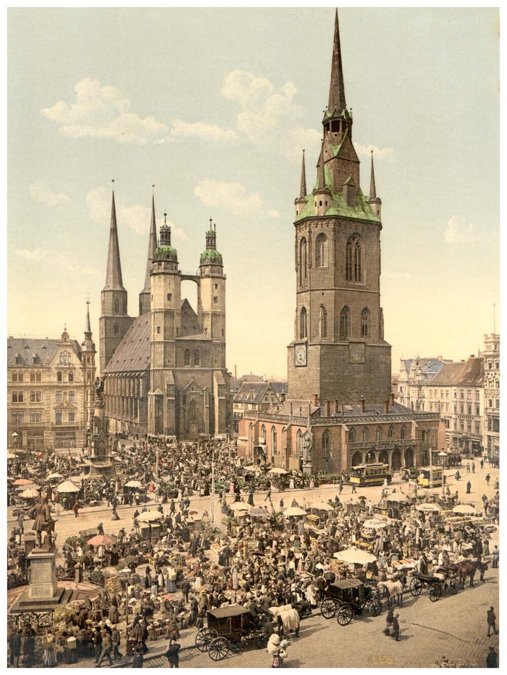 The market place, Halle, German Saxony, Germany 0400-3599