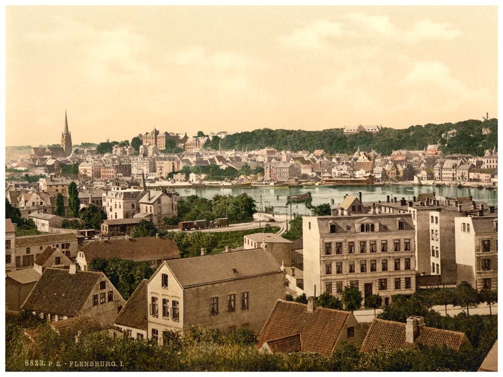 Flensburg, view from Ballastberg, I., Schleswig-Holstein, Germany 0400-3610