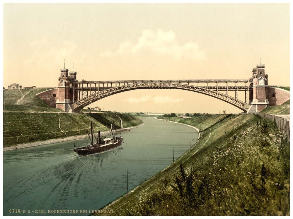 High bridge at Holtenau, Kiel, Schleswig-Holstein, Germany 0400-3625