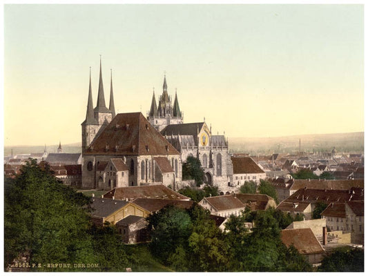 Cathedral and picture of Mary, Erfurt, Thuringia, Germany 0400-3679