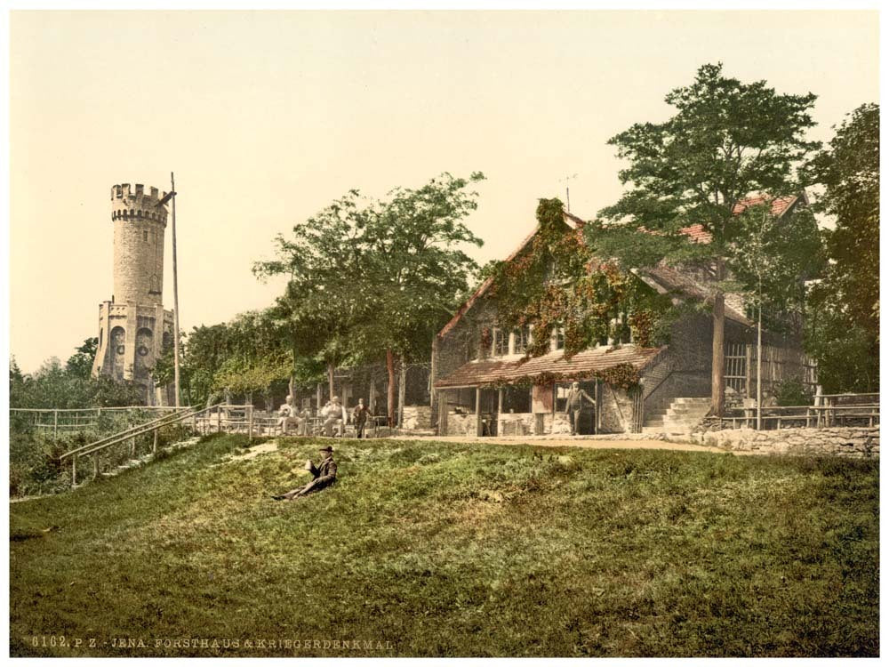 Foresters' House and Soldiers' Memorial, Jena, Thuringia, Germany 0400-3695