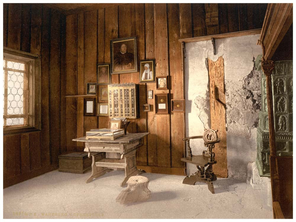 Luther's study, Wartburg, Thuringia, Germany 0400-3736