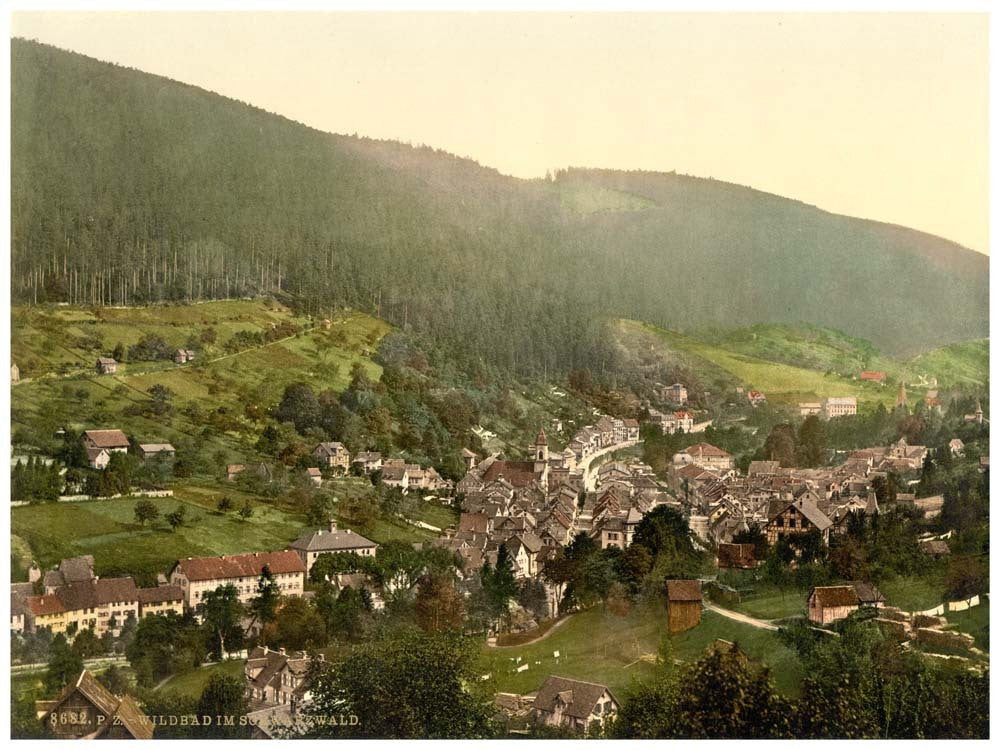 Wildbad from Paulineshohe, Wurtemburg, Germany 0400-3771