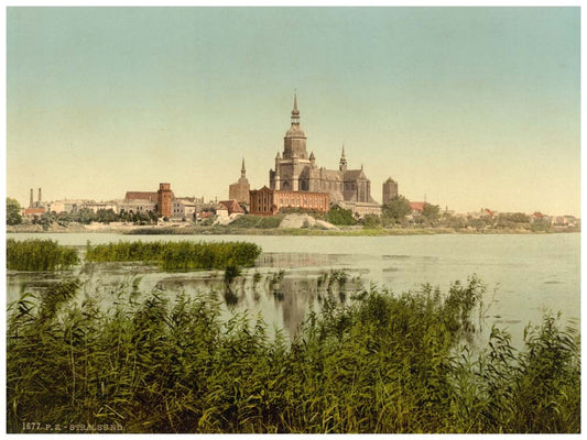 General view, from station, Stralsund, Pomerania, Germany 0400-3853