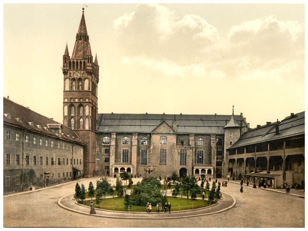 Court and church of the castle and the criminal tribunal, Konigsberg, East Prussia, Germany (i.e., Kaliningrad, Kaliningradskaia oblast', Russia) 0400-3872