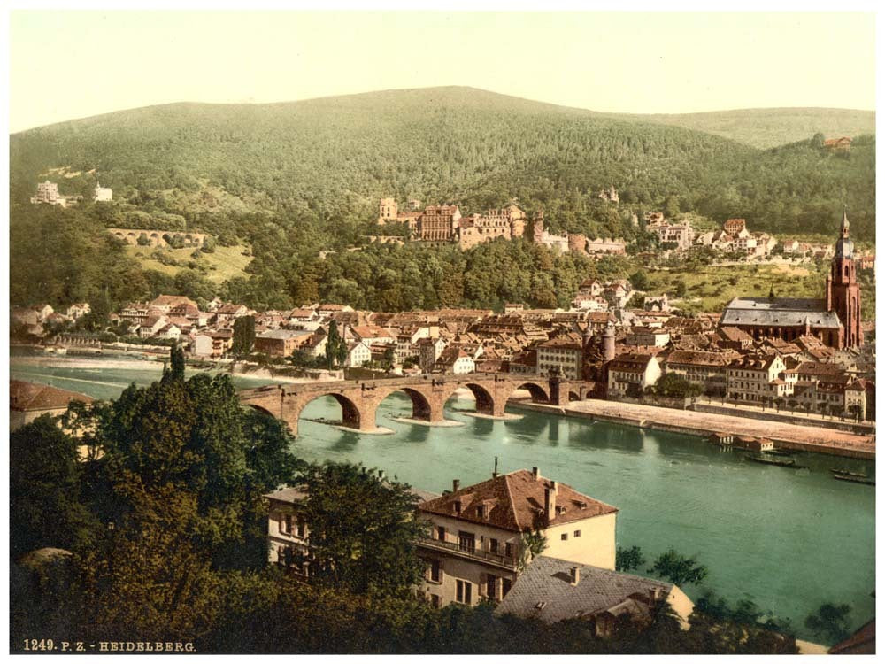 Heidelberg, seen from the Philosophenweg, Baden, Germany 0400-3911