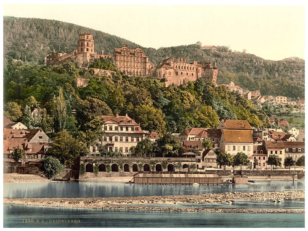 Heidelberg, seen from the Hirschgasse, Baden, Germany 0400-3912