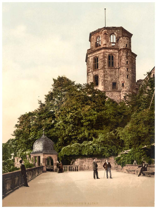 Octagonal Tower and Terrace, Heidelberg, Baden, Germanny 0400-3917