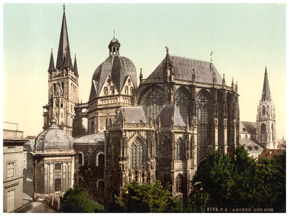 The cathedral, Aachen, the Rhine, Germany 0400-3966