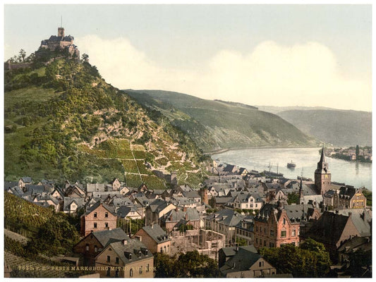 Braubach and Marksburg, the Rhine, Germany 0400-3995