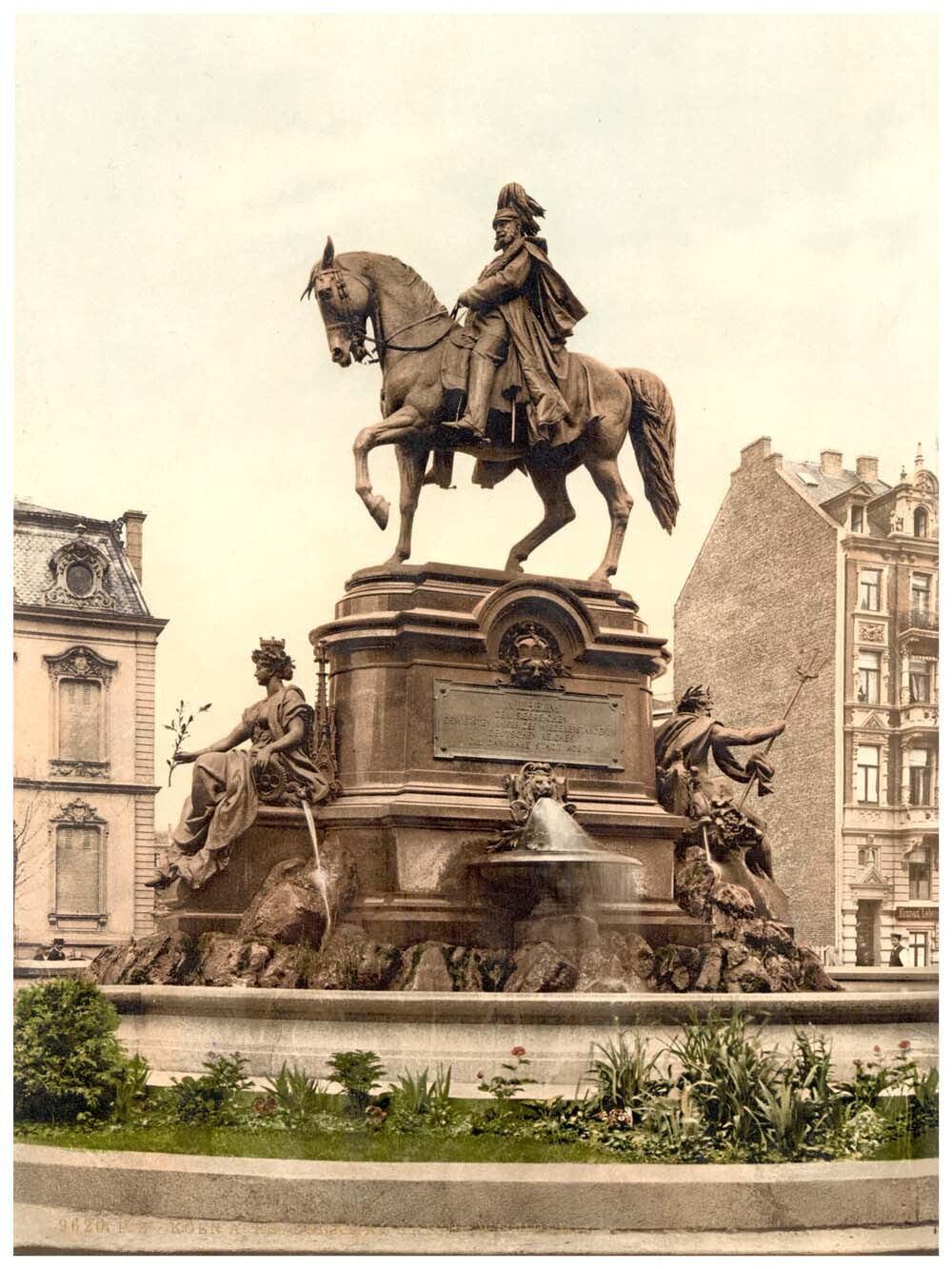 Emperor William's Monument, Cologne, the Rhine, Germany 0400-4017