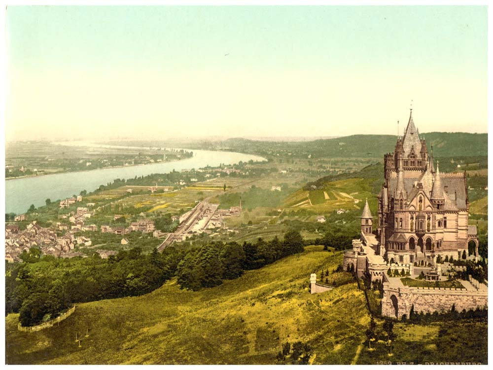 Drachenburg and Konigswinter, the Rhine, Germany 0400-4020